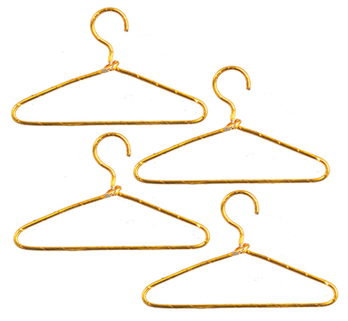 Gold Wire Hangers, 4 pc.